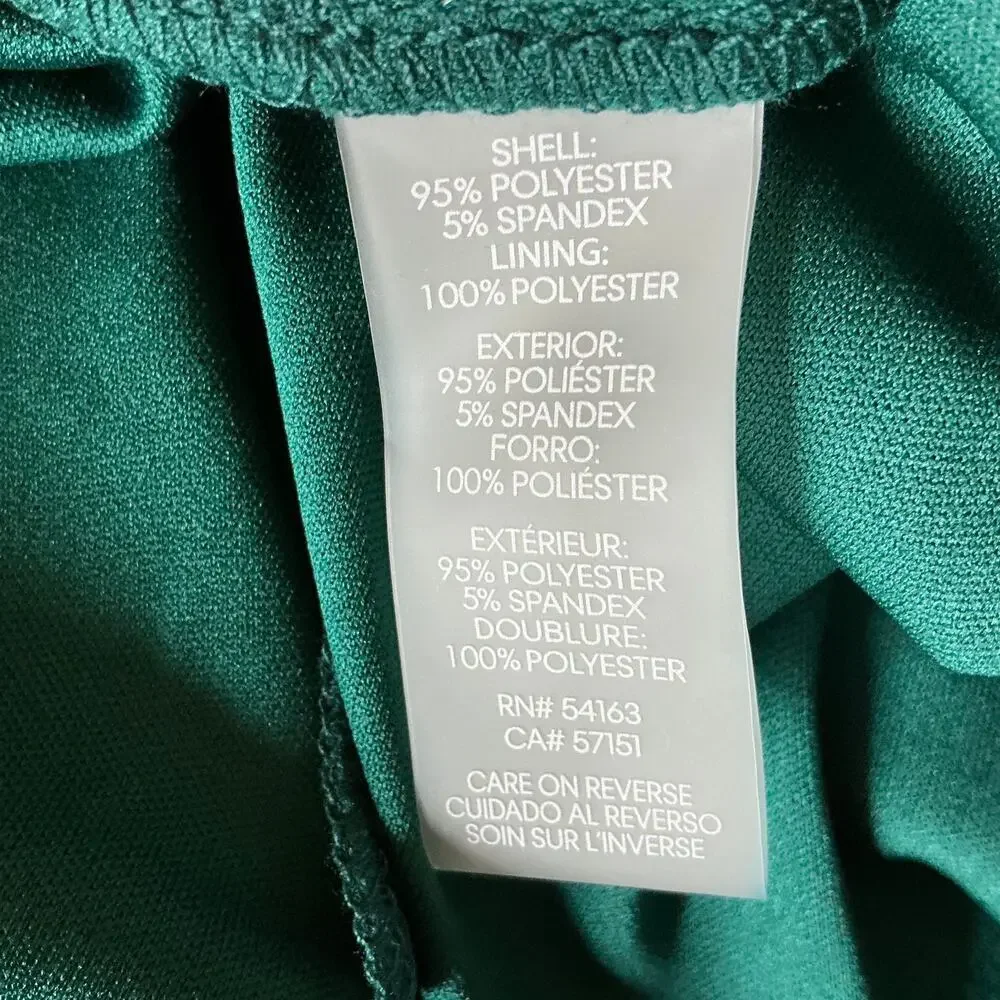 Calvin Klein Green Cocktail Dress Sequin Sleeveless Knee Length Sheath Size 22W - Picture 12 of 13